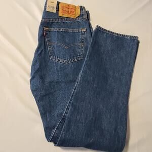 Mens Levis 501 Button Fly Jeans 32x34 Straight Leg NWT